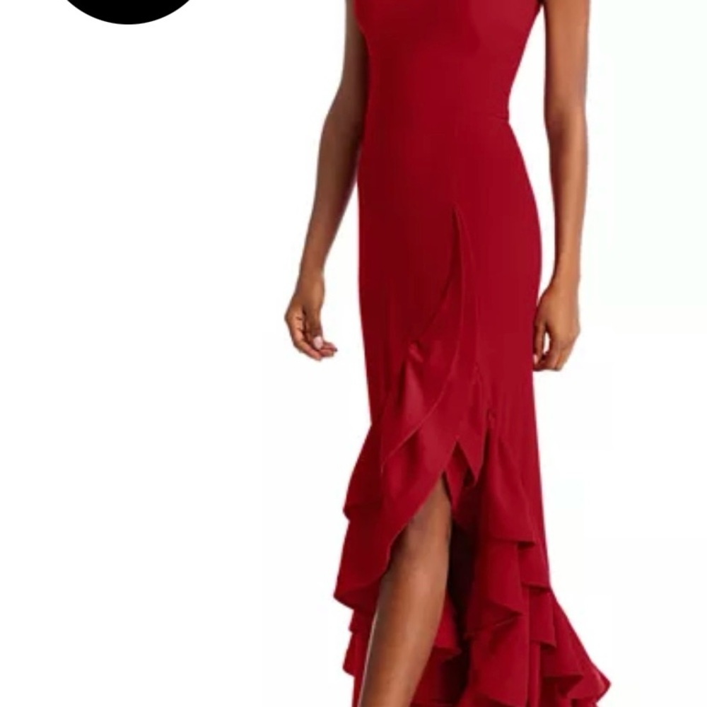 Aqua Elegant deep green High-Low Dress - Picture 6 of 6